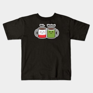 Coffee Friends | Charging | Battery | Cute Kawaii | Black Kids T-Shirt